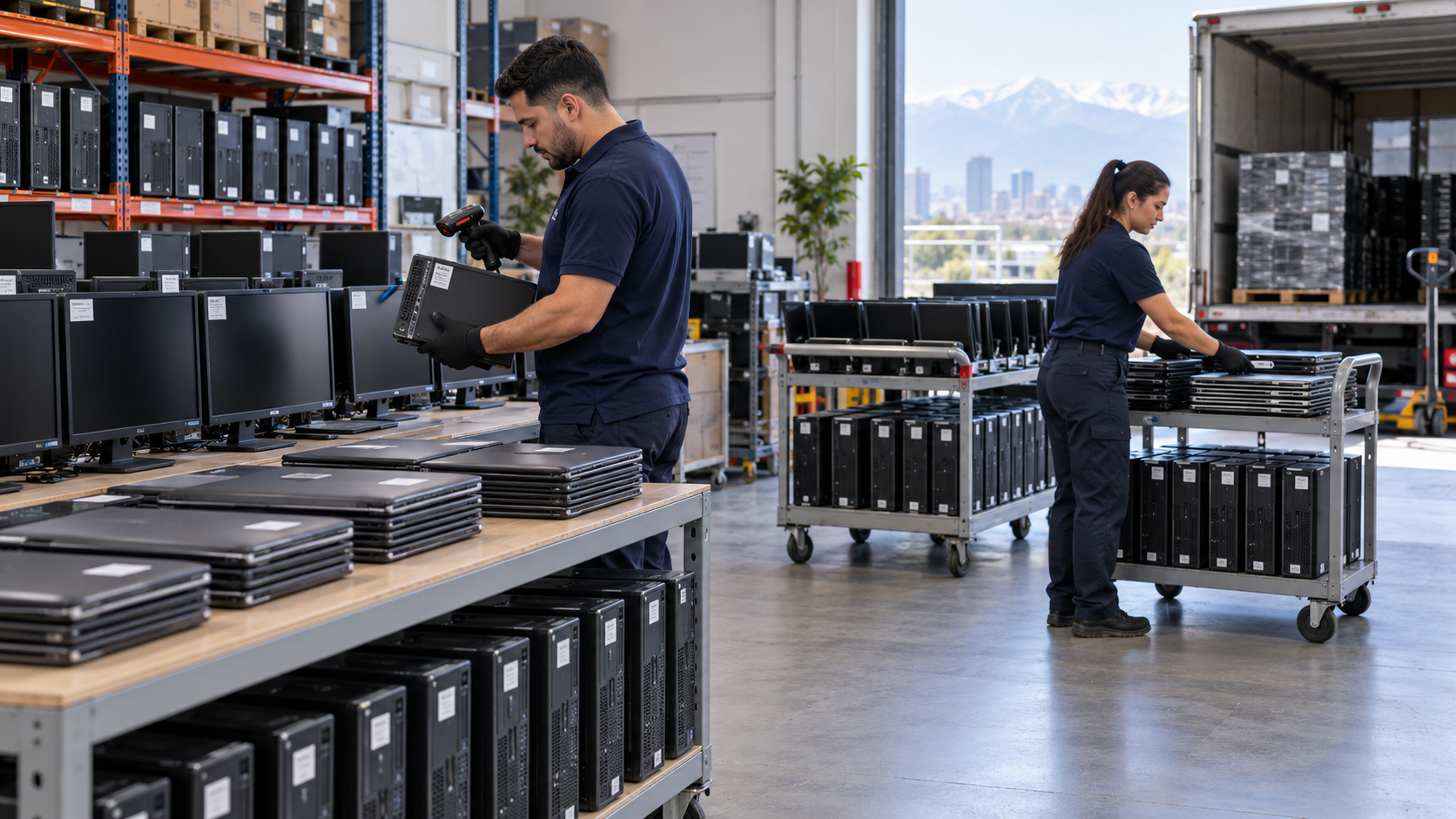 Retiro e inventario de computadores usados de una empresa en Chile