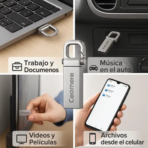 Pendrive Usb  32gb Ceamere Smtyu  Metalico Calidad Plateado Generico