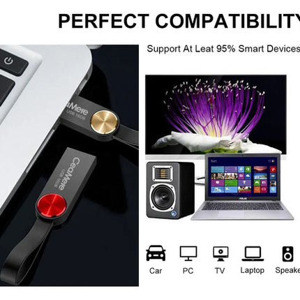 Pendrive Usb 8gb Ceamere Metálico Con Asa De Silicona