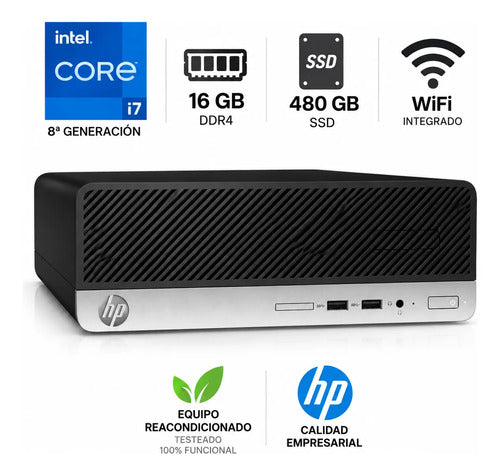 Hp Prodesk 400g5 Core I7 Octava Gen 16gb Ddr4 480gb Ssd Wifi 16 Gb