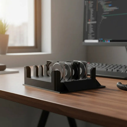 Dock Soporte Discos 2.5 Organizador Para 7 (impreso 3d)