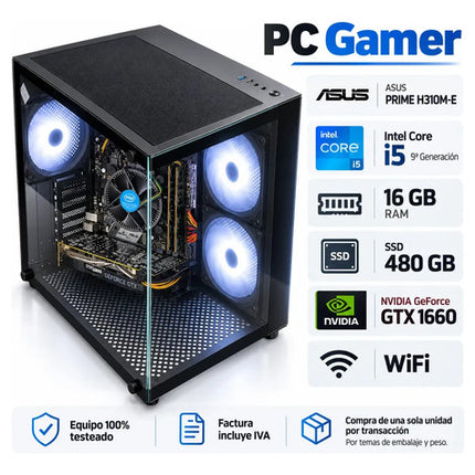 Pc Gamer Intel Core I5 9na 16gb Ssd 480gb Gtx 1660