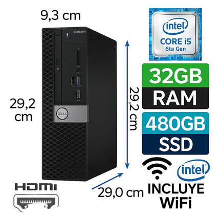 Dell Optiplex 5040 Core I5 6ta Gen 32gb 480gb Ssd Wifi Hdmi