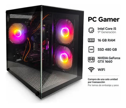Pc Gamer Intel Core I5 9na 16gb Ssd 480gb Gtx 1660