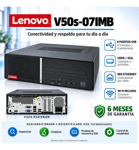 Lenovo V50s Core i5-10400 10ª Gen 16 GB RAM SSD M.2 480 GB Wi-Fi