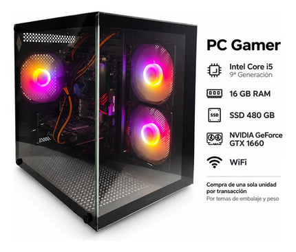 PC Gamer Intel i5 9na 16GB SSD 480GB GTX 1660 WiFi
