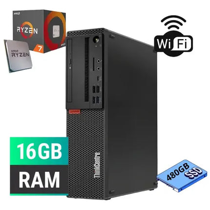 Pc Semi Gamer Ryzen 7 Pro Amd 16 Gb 480 Ssd + Monitor 24