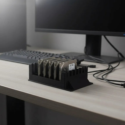Dock Soporte Discos 2.5 Organizador Para 7 (impreso 3d)