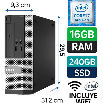 Potente Computador Dell Core I7 Cuarta 16gb  240gb Ssd Wifi 240 Gb 16 Gb Intel Graphics