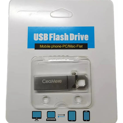 Pack 3 Pendrive Ceamere 8gb Usb Flash Metalico  Smtyu Plateado Generico