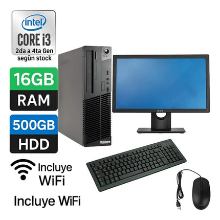 Kit Computador Core I3 16gb Ram 500gb Hd Monitor 19  Wifi