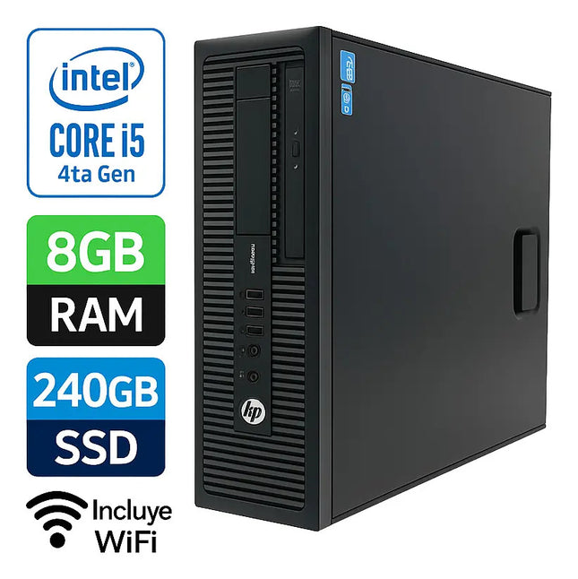 Computador Hp Core I5 Cuarta Gen 8gb Disco 240 Ssd Wifi