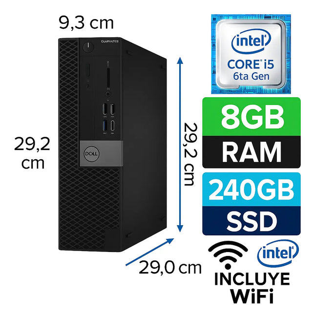 Dell Optiplex 7040 I5 Sexta 8gb 240gb Ssd Wifi Hdmi