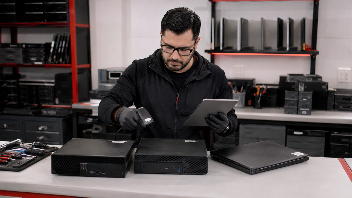 Recepción e identificación de computadores reacondicionados