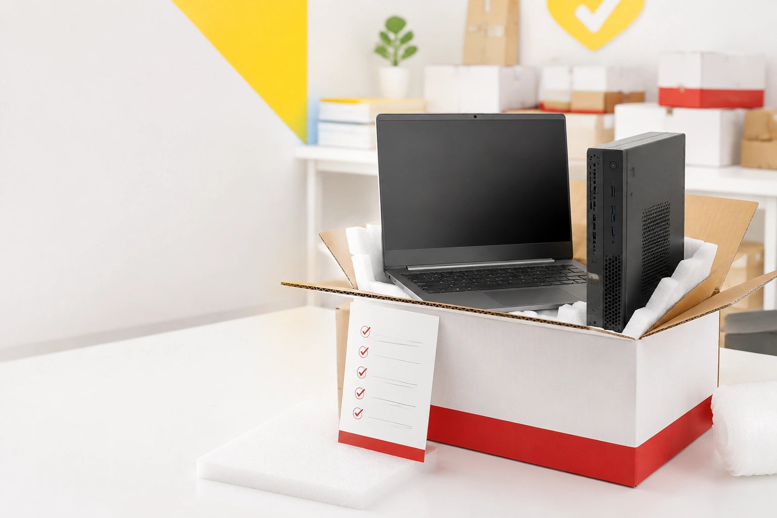 Computadores reacondicionados preparados para despacho